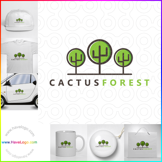 Compra un diseño de logo de Bosque de cactus 63249