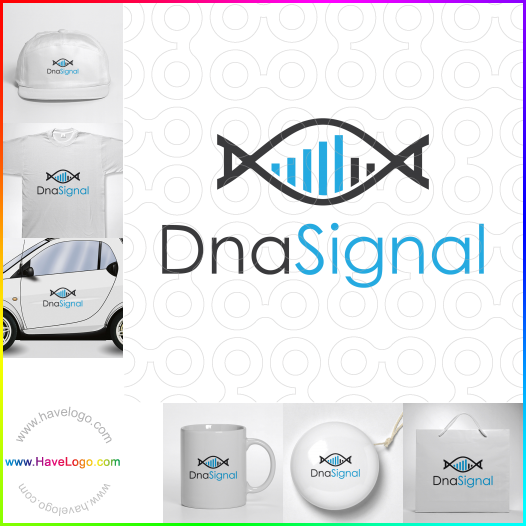 Compra un diseño de logo de Señal de ADN 65513