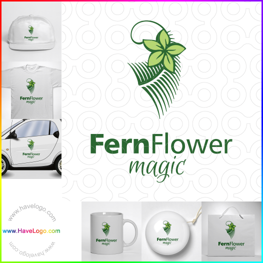 Compra un diseño de logo de Helecho Flor mágico 63832