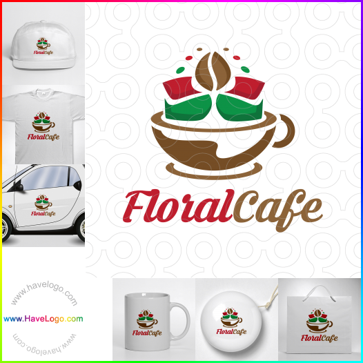 Koop een Floral Cafe logo - ID:62885