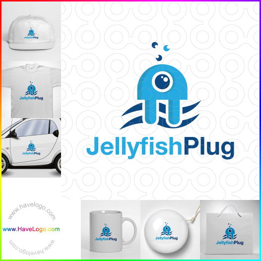 Compra un diseño de logo de Jellyfish Plug 63710