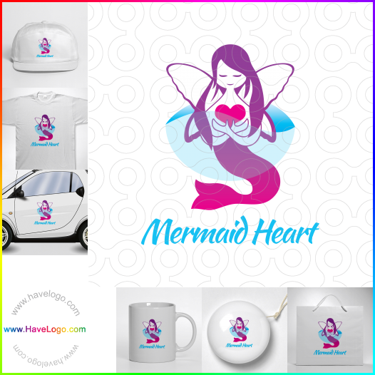 Koop een Zeemeermin Heart logo - ID:64230