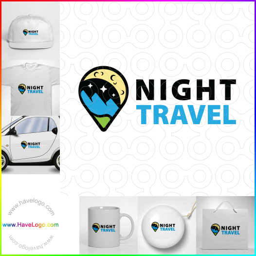 Compra un diseño de logo de Viaje nocturno 60873