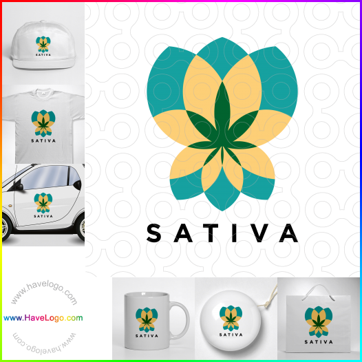 Compra un diseño de logo de Sativa 64912