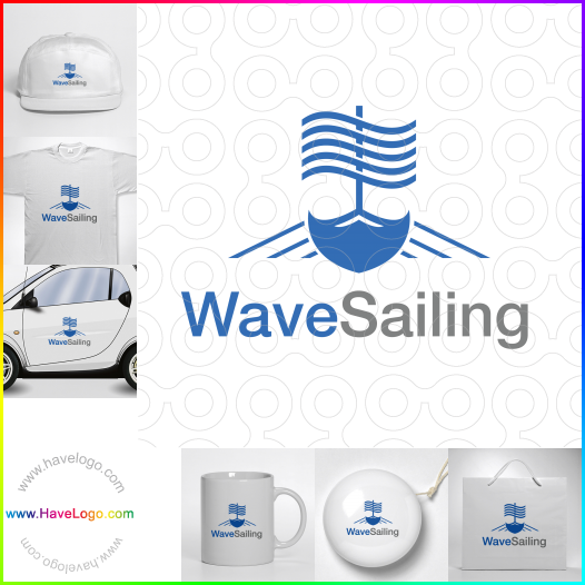 Compra un diseño de logo de Wave Sailing 63879