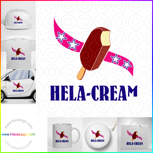 Compra un diseño de logo de helado 8750