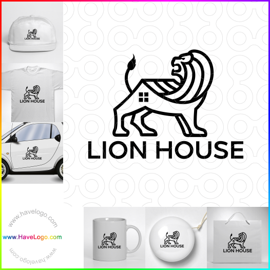 Compra un diseño de logo de casa del león 63445