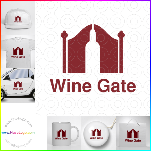 Acquista il logo dello cancello del vino 63608
