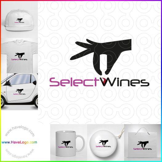 Acquista il logo dello bicchiere di vino 30371