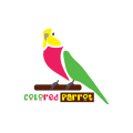 Gekleurde papegaai Logo