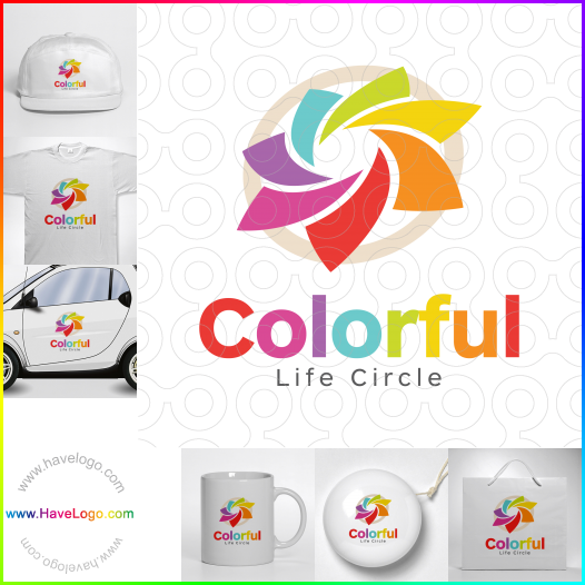 Koop een Kleurrijke levenscirkel logo - ID:65296