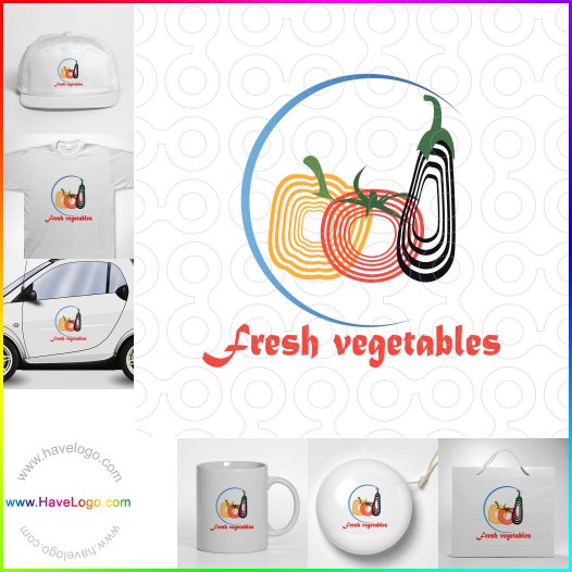 Compra un diseño de logo de Verduras frescas 65134