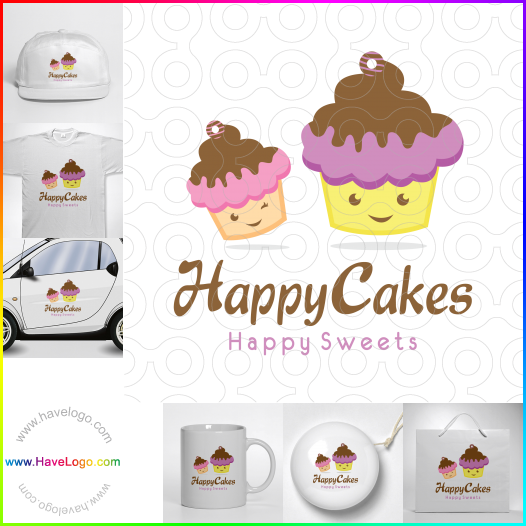 Compra un diseño de logo de Happy Cakes 63960