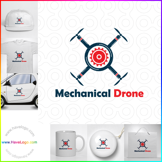 Compra un diseño de logo de Drone mecánico 66651
