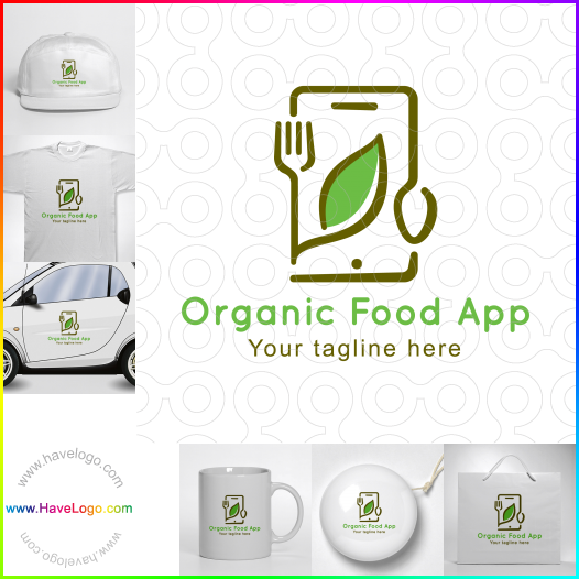Compra un diseño de logo de Aplicación de alimentos orgánicos 60782