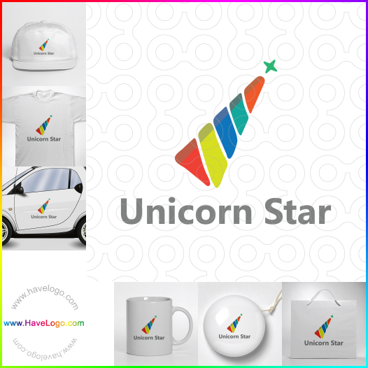Compra un diseño de logo de Unicorn Star 65611