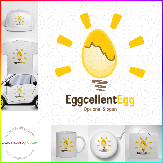 Compra un diseño de logo de huevo roto 34882