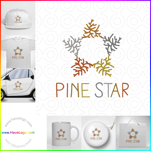 Compra un diseño de logo de pine star 64156