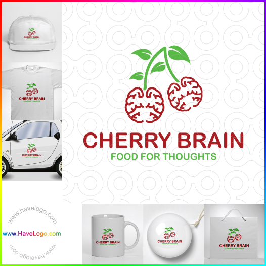Compra un diseño de logo de Cherry Brain Food For Thoughts 65073