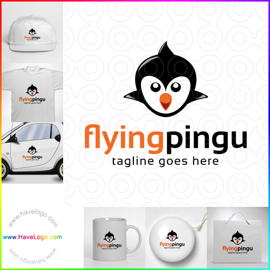 Compra un diseño de logo de Flying Pingu 61054