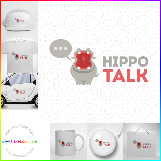 Compra un diseño de logo de Hippo Talk 63062
