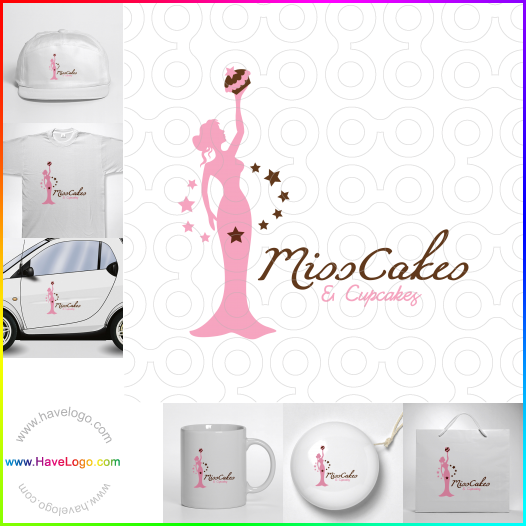 Compra un diseño de logo de Miss Cakes and Cupcakes 64250