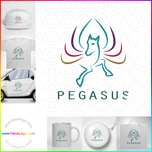 Compra un diseño de logo de Pegasus 64928