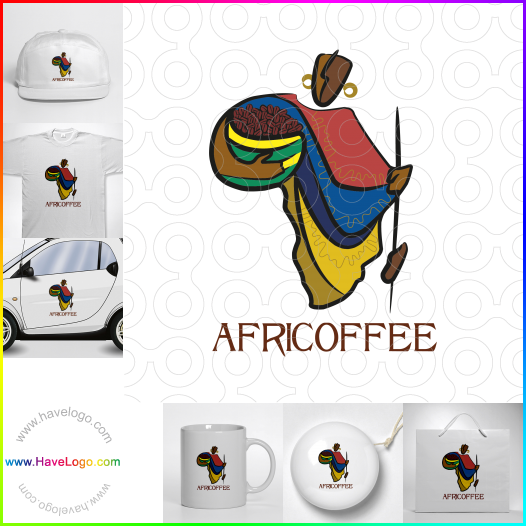 Koop een Afrikaanse koffieproducenten logo - ID:53343