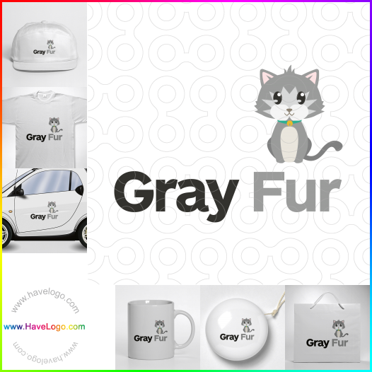 Acheter un logo de fourrure grise - 65293