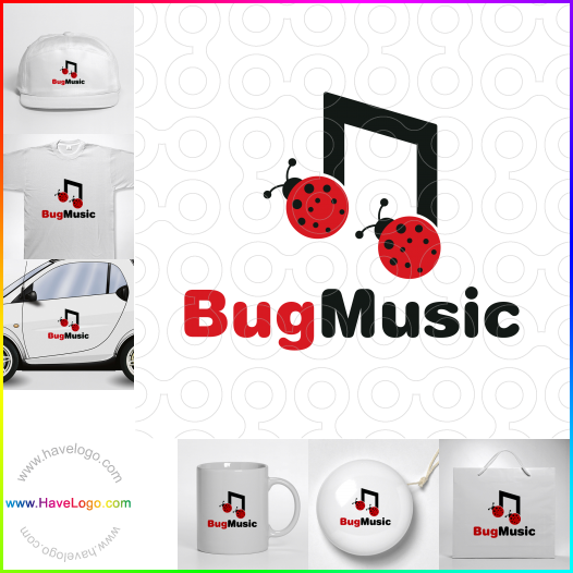 Compra un diseño de logo de Bug Music 64635