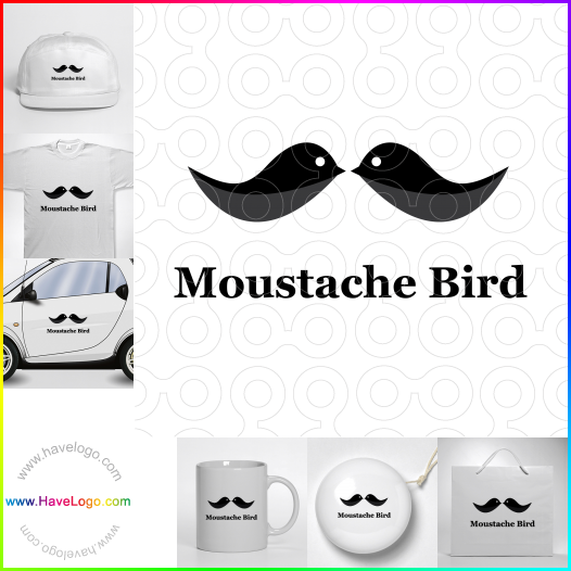 Compra un diseño de logo de Mustache Bird 64806