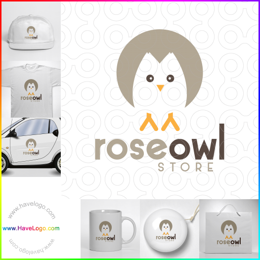 Compra un diseño de logo de Rose Owl 65579