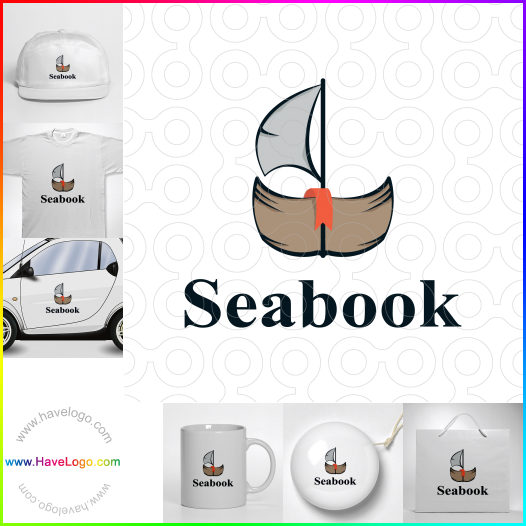 Compra un diseño de logo de Libro de mar 64498