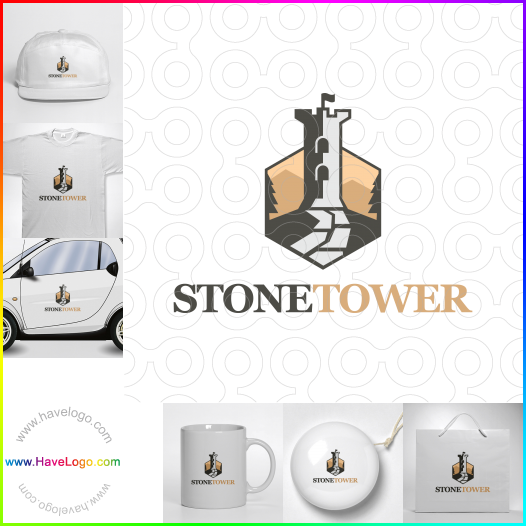 Compra un diseño de logo de Torre de piedra 63880