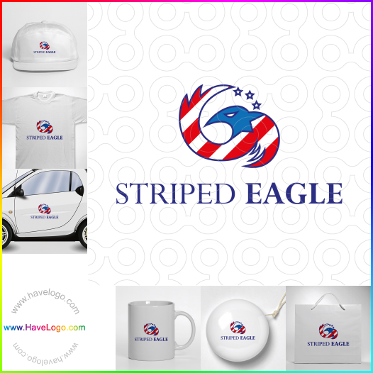 Compra un diseño de logo de Águila rayada 60364