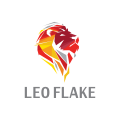 Logo lion flocon