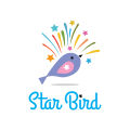 Logo étoile oiseau