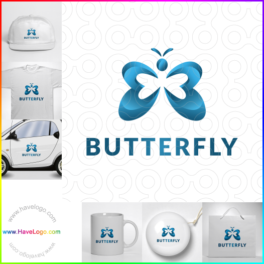 Compra un diseño de logo de Mariposa 66315