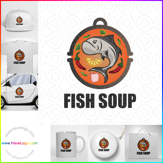 Compra un diseño de logo de Sopa de pescado 64668
