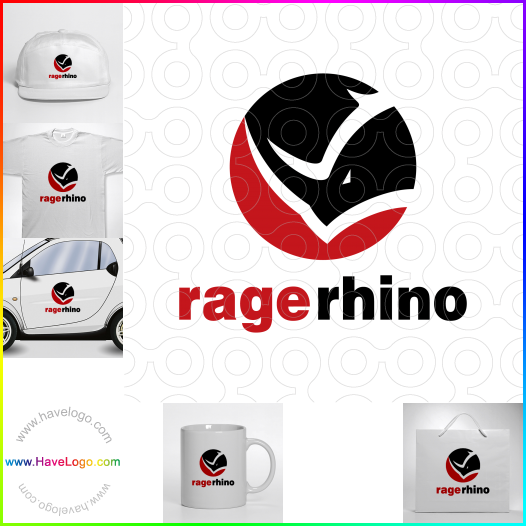 Compra un diseño de logo de Rage Rhino 64776