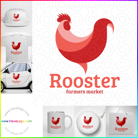 Compra un diseño de logo de Rooster Farmers Market 64101