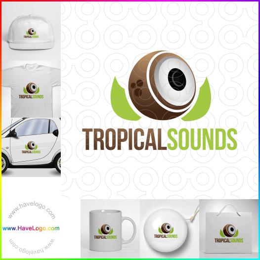 Compra un diseño de logo de Sonidos tropicales 62851