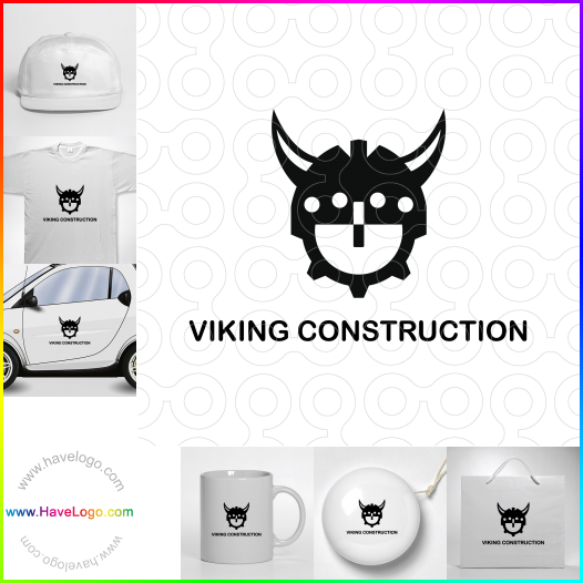 Compra un diseño de logo de Viking Construction 64403