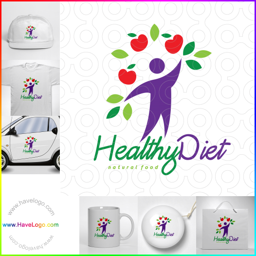 Compra un diseño de logo de blog de dieta balanceada 46593