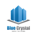 Logo cristal bleu