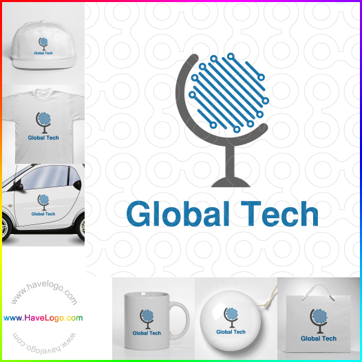 Compra un diseño de logo de tecnología global 63918