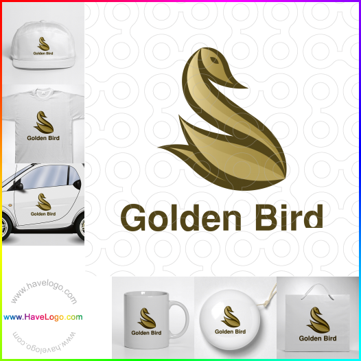 Koop een gouden vogel logo - ID:64114