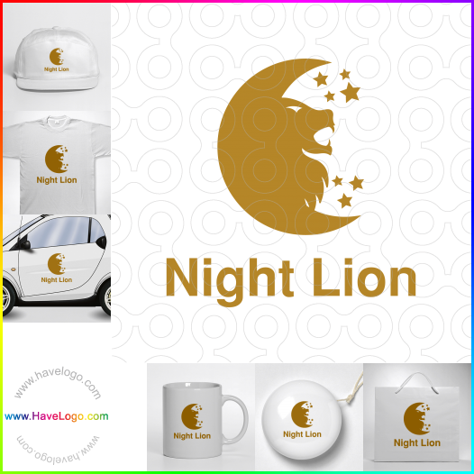 Compra un diseño de logo de León nocturno 62425