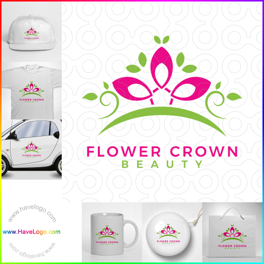 Compra un diseño de logo de Flower Crown Beauty 65789