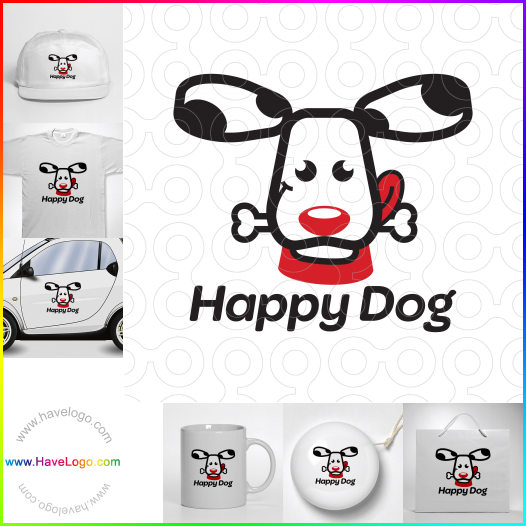 Compra un diseño de logo de Perro feliz 65288